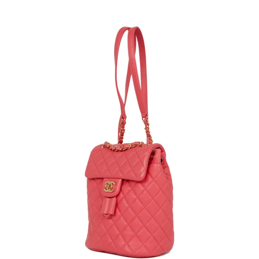 Chanel Mini Urban Spirit Backpack Rose Lambskin Gold Hardware - Picture 5 of 9